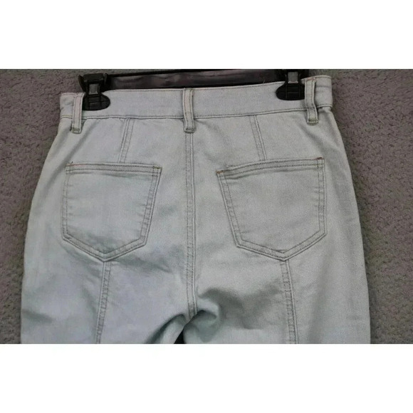 Rue 21 Women's Bell Bottoms Blue Jeans-Size 1-Stretch-Light Wash-Boho-Hippy - Picture 8 of 10